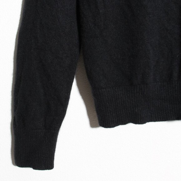 Banana Republic 100% Cashmere Crew-Neck Sweater Long Sleeve Black Size Large - Picture 10 of 15